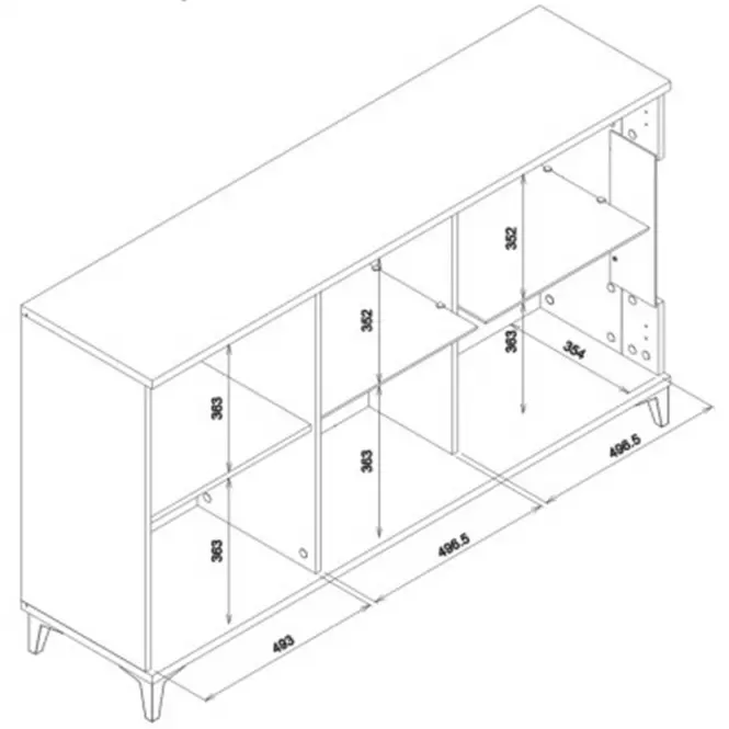Skriňa Snobi Sb05 Dub Craft/Alpská biela,3