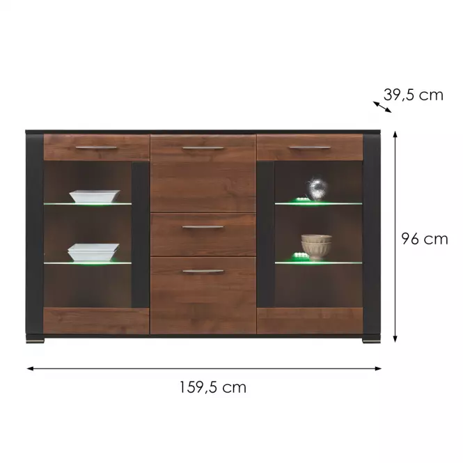 Skriňa Naomi Na-4 Orech/Wenge