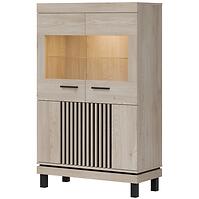 Vitrína nízka Mati Mi06 Dub Cremona/čierna Vitrína nízka Mati Mi06 Dub Cremona/čierna