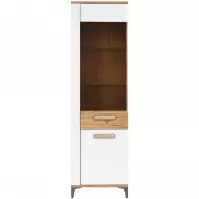 Vitrína P Snobi Sb09 Dub Craft/Alpská biela