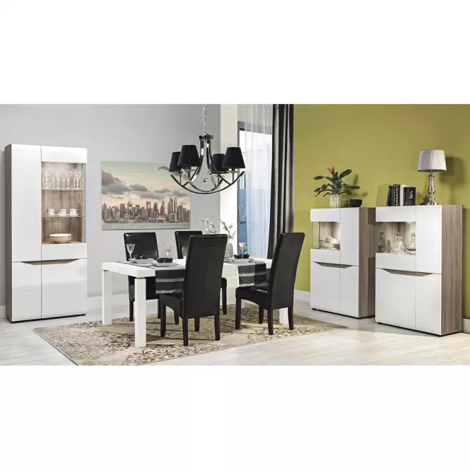 Vitrína Lionel Li06 Dub S./ Biela,4