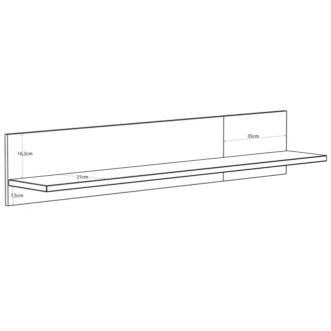 Závesná polica Palmerston LBDB01-M846