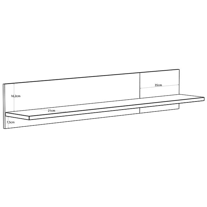 Závesná polica Palmerston LBDB01-M846