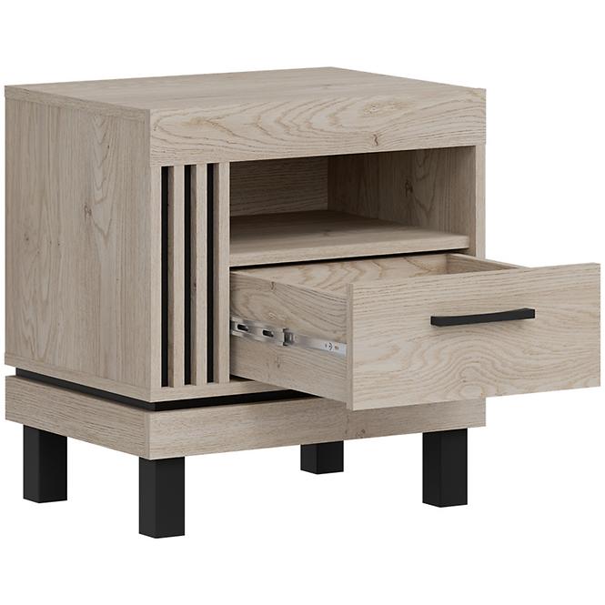 Nočný stolík Mati Mi19 Dub Cremona/čierna