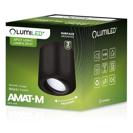 Bodové svietidlo Amat 84mm Black O K1
