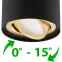 Stropné bodové svietidlo Amat 84 mm Black/Gold O K1,4
