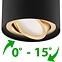 Stropné bodové svietidlo Amat 84 mm Black/Gold O K1,4