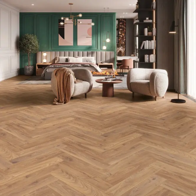Laminátová podlaha vodeodolná Dub Firebrand 8mm AC5 Herringbone K450,2