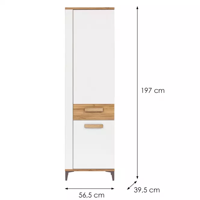 Regál Snobi Sb10 Dub Craft/Alpská biela,2
