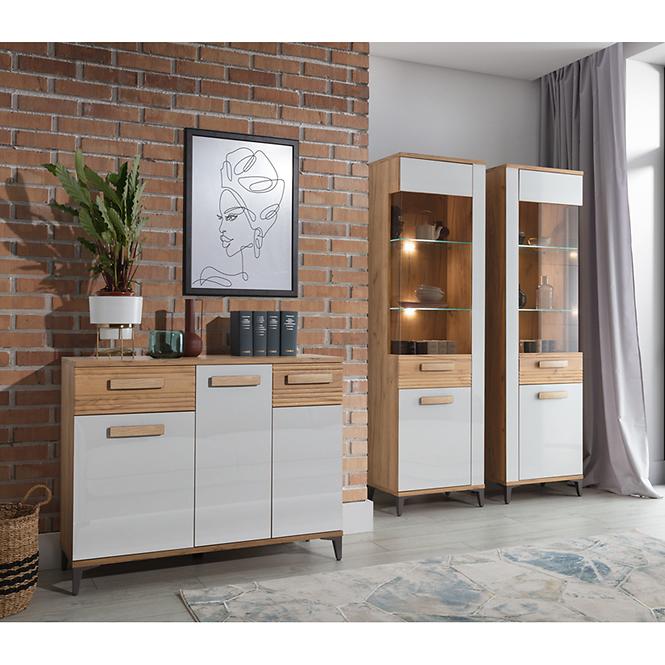 Regál Snobi Sb10 Dub Craft/Alpská biela