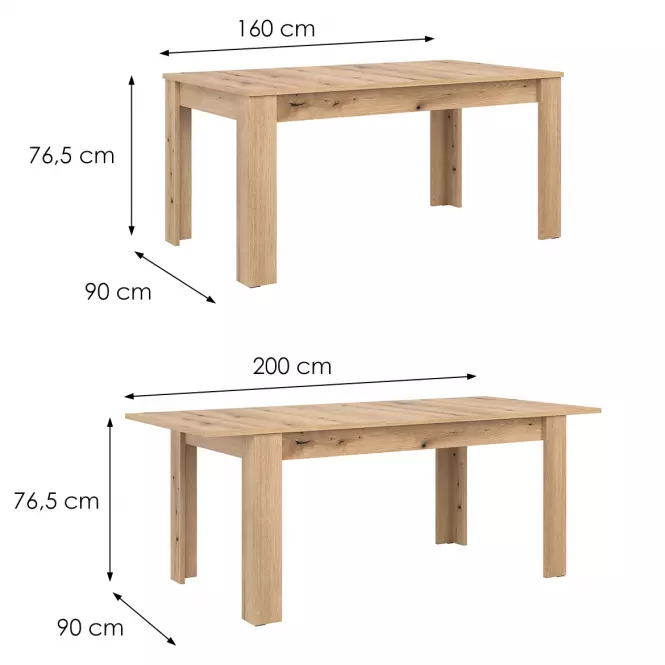 Rozkladací stôl Aris St04 Dub,6