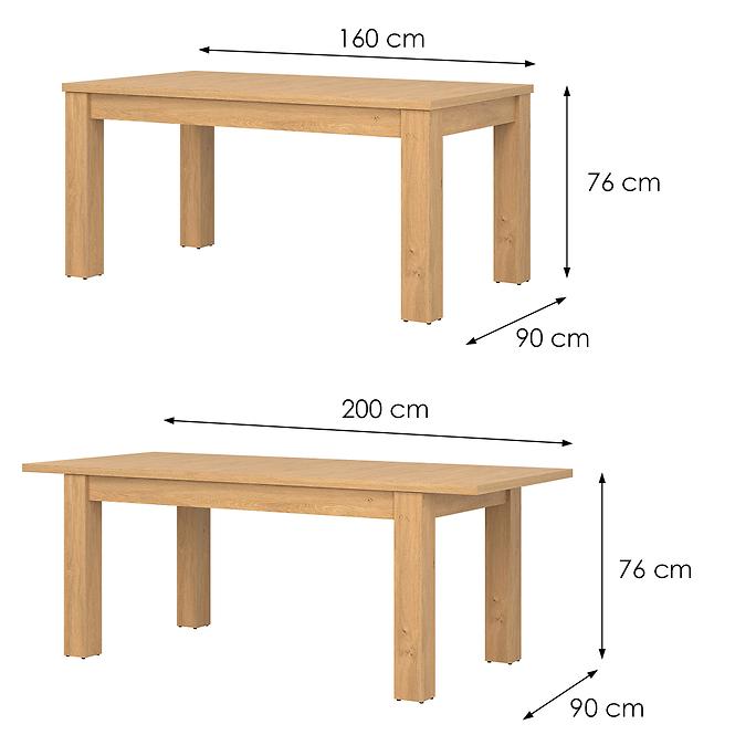 Rozkladací stôl Ate St08 Dub,2