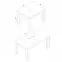 Stôl Snobi Sb14 Dub Craft/Alpská biela,3
