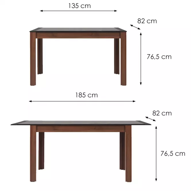 Stôl Naomi Na-12 Orech/Wenge