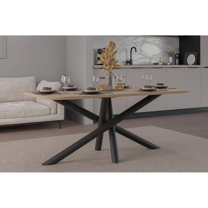 Stôl Oslo 185x90cm Dub Lindberg,4