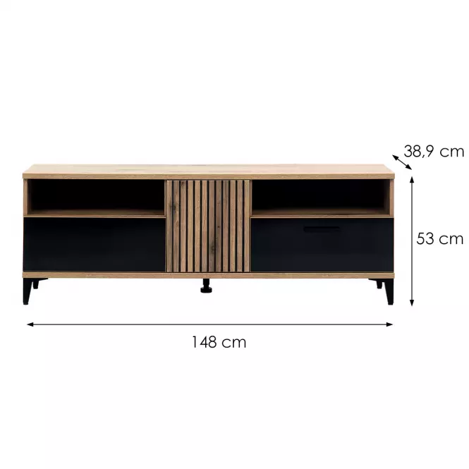 TV stolík Aris As01 Dub/Čierna,2