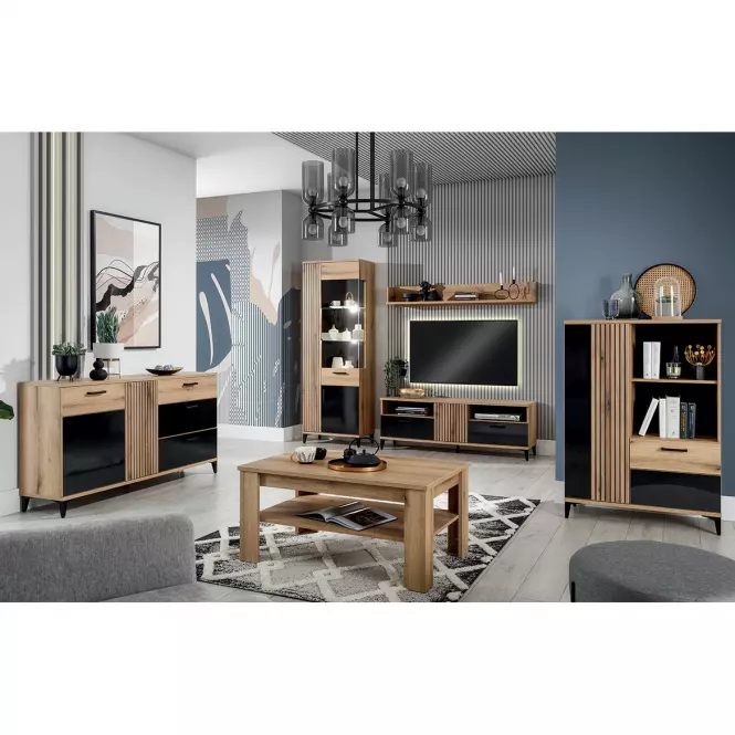 TV stolík Aris As01 Dub/Čierna