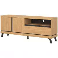 TV stolík Ate At01 Dub/Čierna