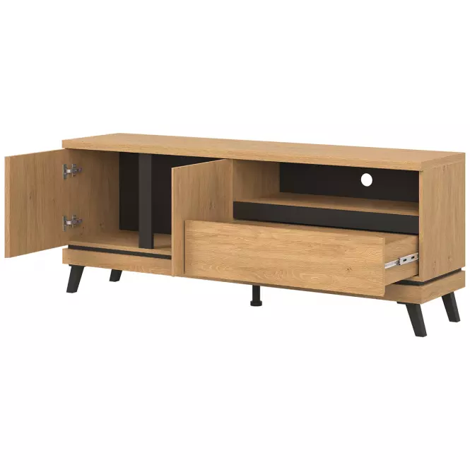 TV stolík Ate At01 Dub/Čierna