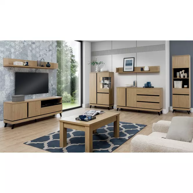 TV stolík Ate At01 Dub/Čierna