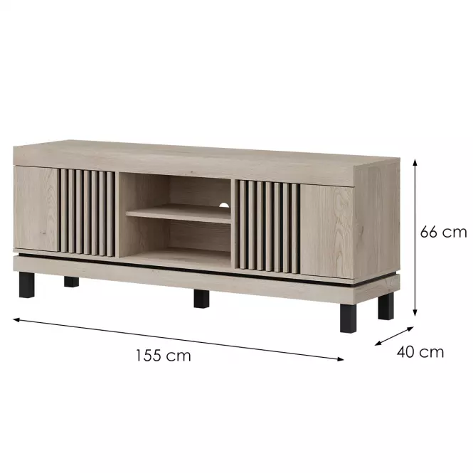 TV stolík Mati Mi01 Dub Crem/Čierna
