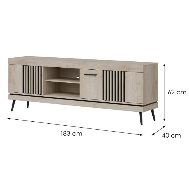 TV stolík Mati Mi02 Dub Crem/Čierna