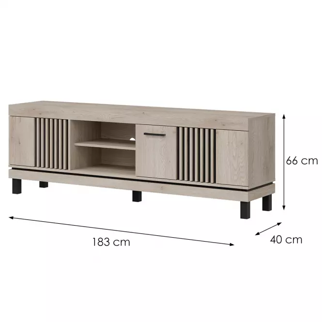 TV stolík Mati Mi02 Dub Crem/Čierna
