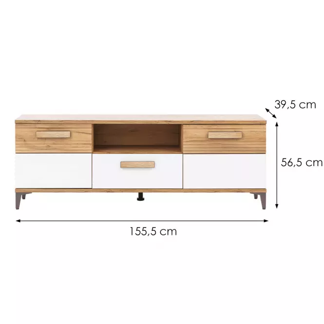 TV stolík Snobi Sb01 Dub Craft/Alpská biela