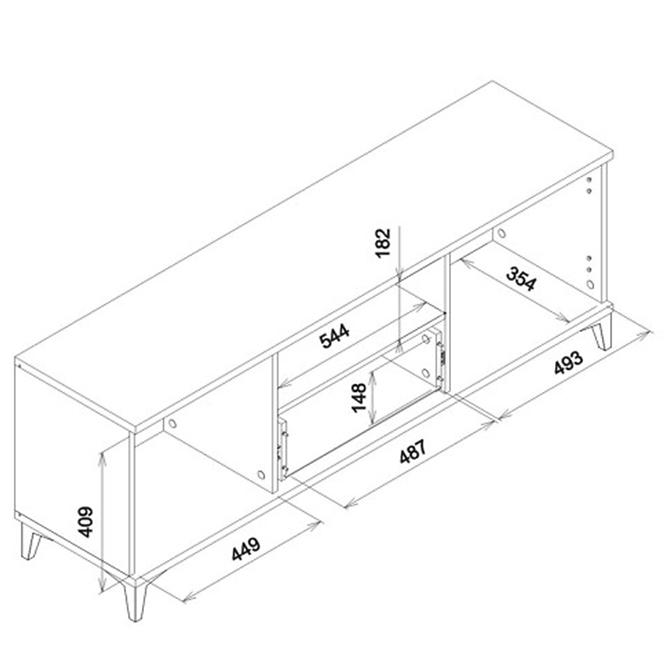 TV stolík Snobi Sb01 Dub Craft/Alpská biela