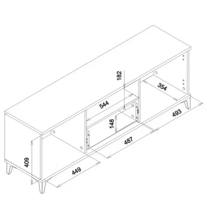 TV stolík Snobi Sb01 Dub Craft/Alpská biela,3