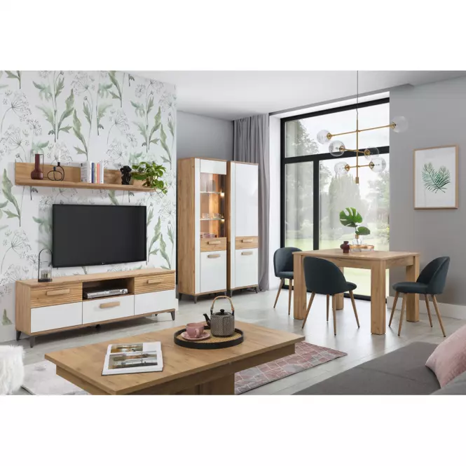 TV stolík Snobi Sb01 Dub Craft/Alpská biela,4