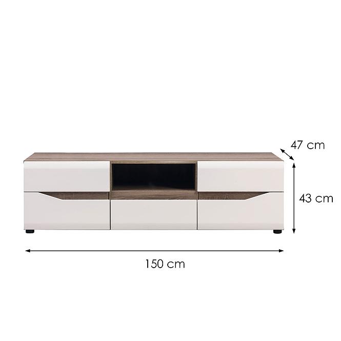 TV stolík Lionel Li01 Dub S./ Biela