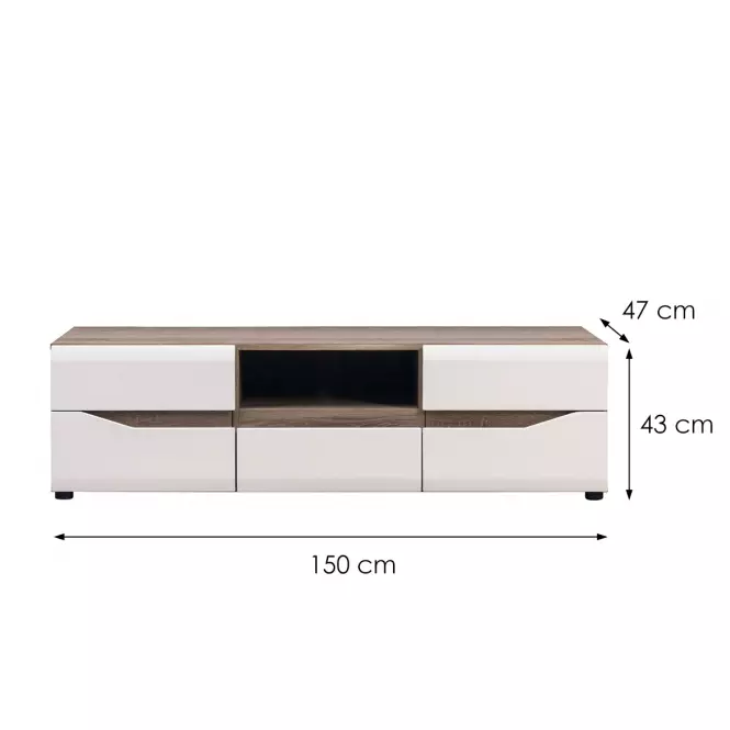 TV stolík Lionel Li01 Dub S./ Biela,2