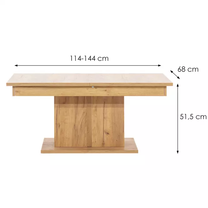 Konferenčný stolík Snobi Sb13 Dub Craft/Alpská biela