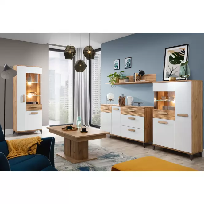 Konferenčný stolík Snobi Sb13 Dub Craft/Alpská biela,4