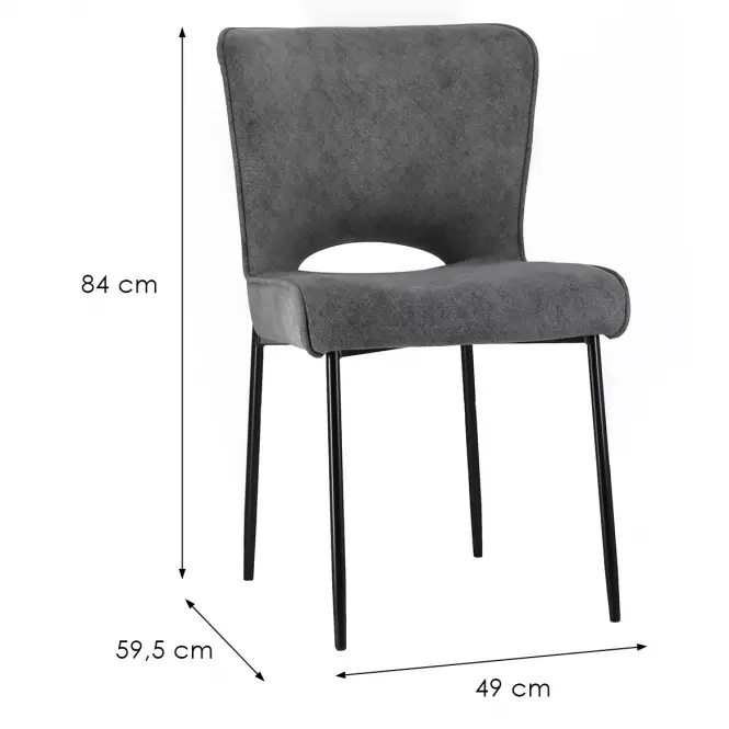 Stolička Leilani 9445 sivá