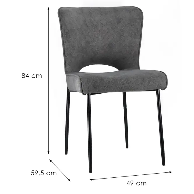 Stolička Leilani 9445 sivá,2