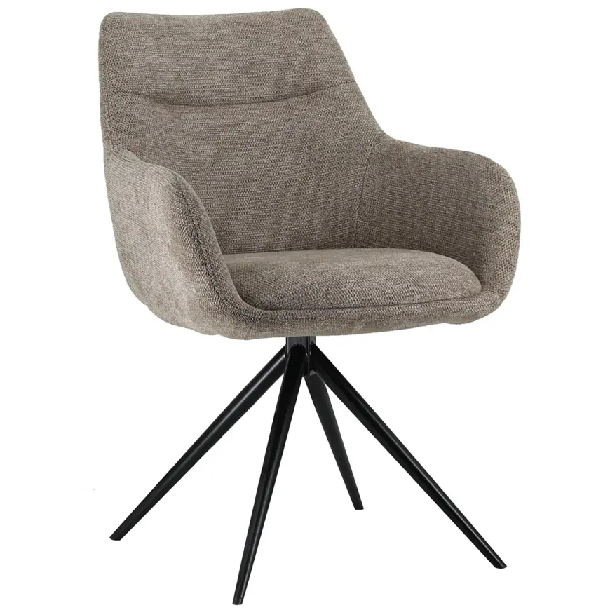 Stolička otočná Everly W. Armrest 9590 hnedá