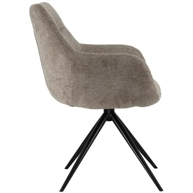 Stolička otočná Everly W. Armrest 9590 hnedá