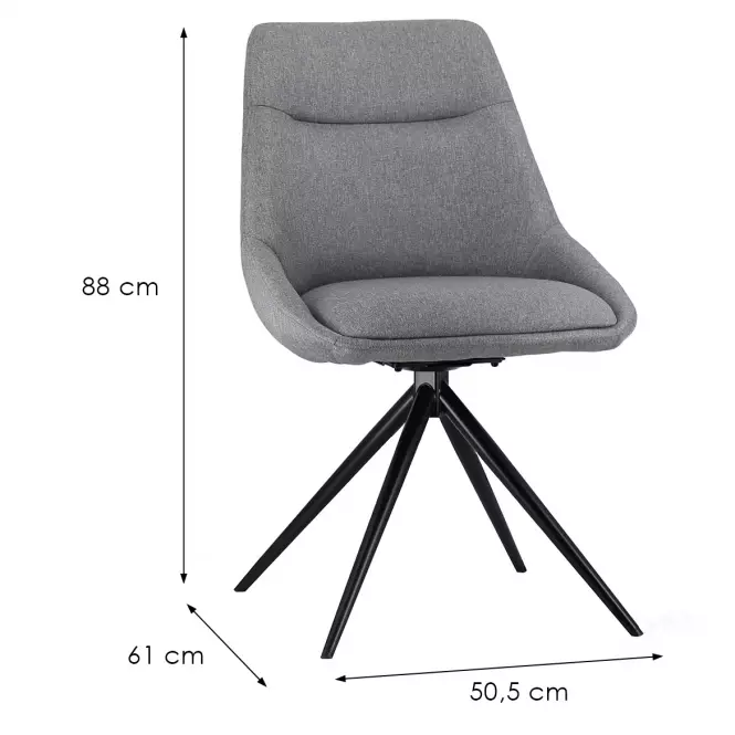 Stolička Everly 9591 sivá