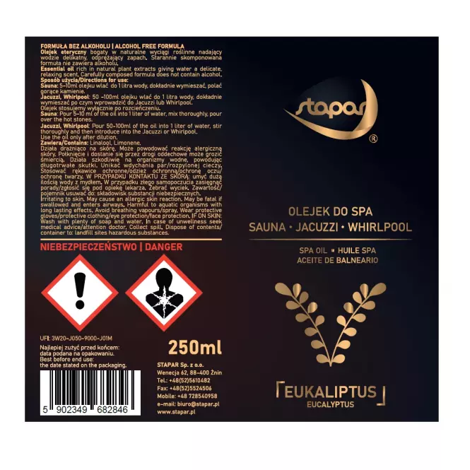 Olej do Spa bazénov 250ml Eukalyptus