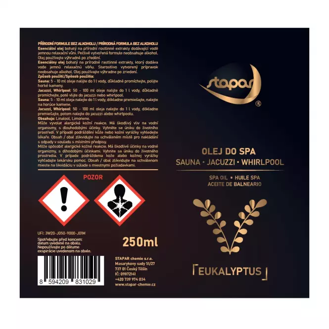 Olej do Spa bazénov 250ml Eukalyptus