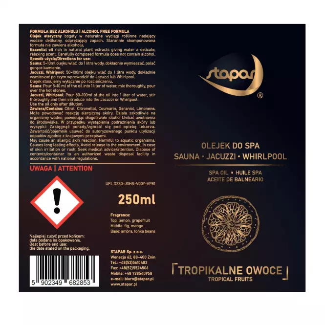 Olej do bazénov Spa 250ml Tropické ovocie