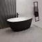 Vaňa Girla 159x70 biela/čierna matná,3