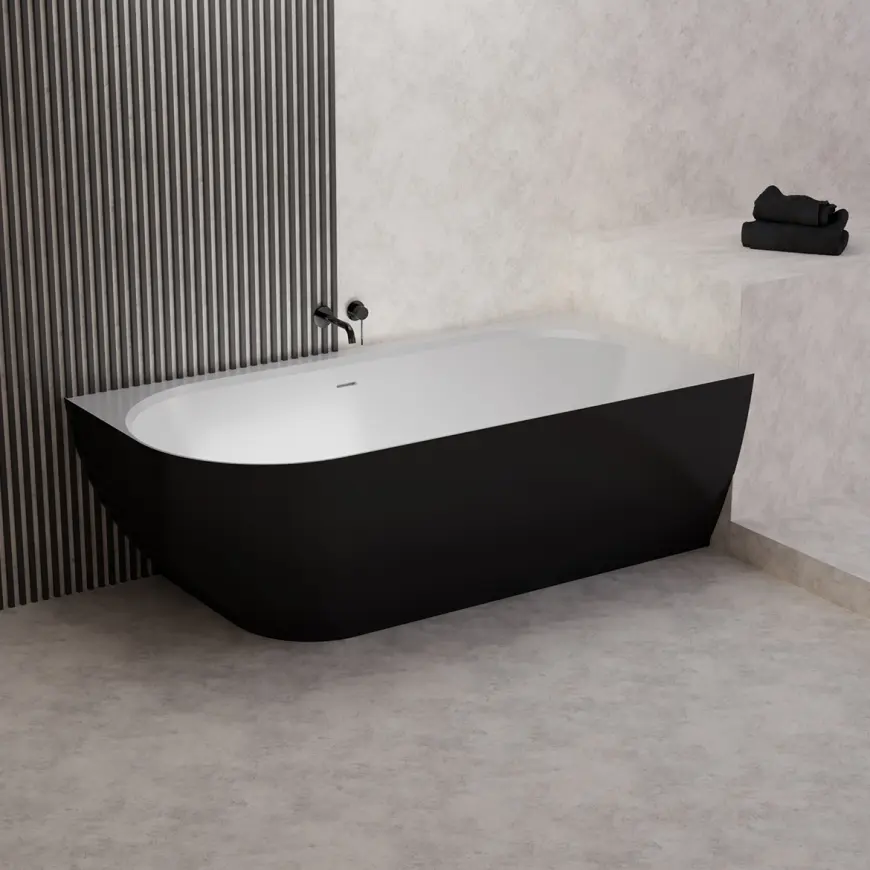 Fotografia produktu: Vaňa Nelza 175x82 ľavý konglomerát čierna/biela matná