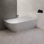 Vaňa Nelza 175x82 ľavý konglomerát biela matná