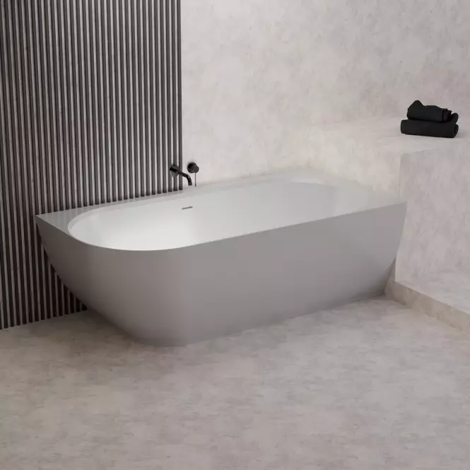 Vaňa Nelza 175x82 ľavý konglomerát biela matná