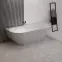 Vaňa Lesla 168x82 konglomerát biela matná,2