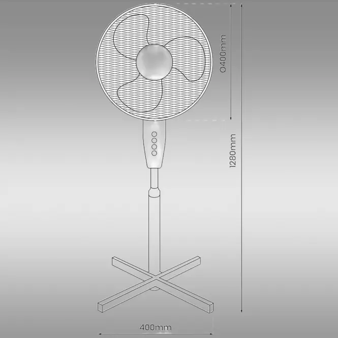 Ventilátor EKW463 White 16”