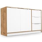 Komoda Duarte 2d3s Biela / Dub Wotan